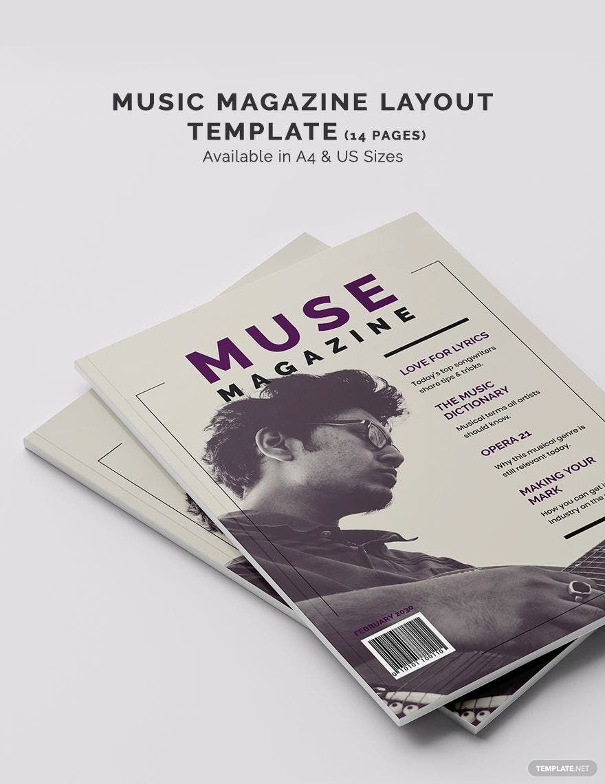 Music Magazine Layout Template