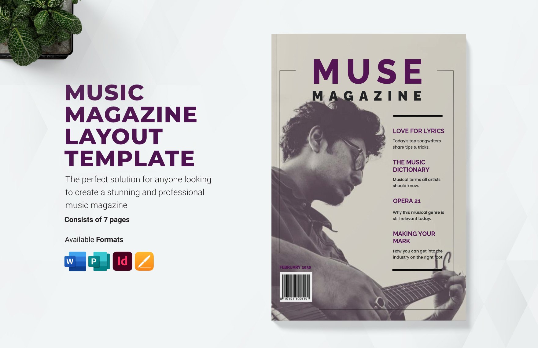 Music Magazine Layout Template
