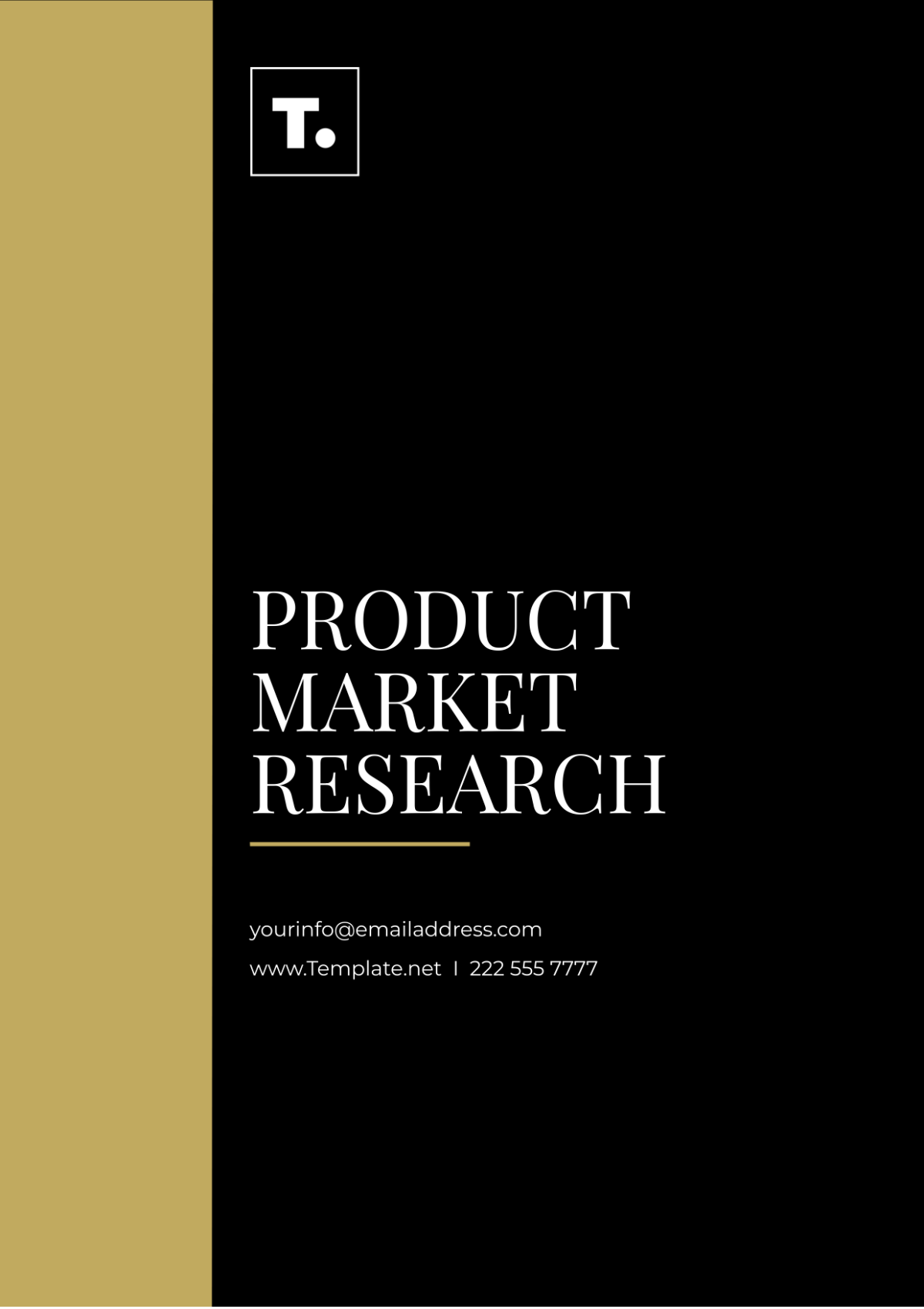 Free Product Market Research Template