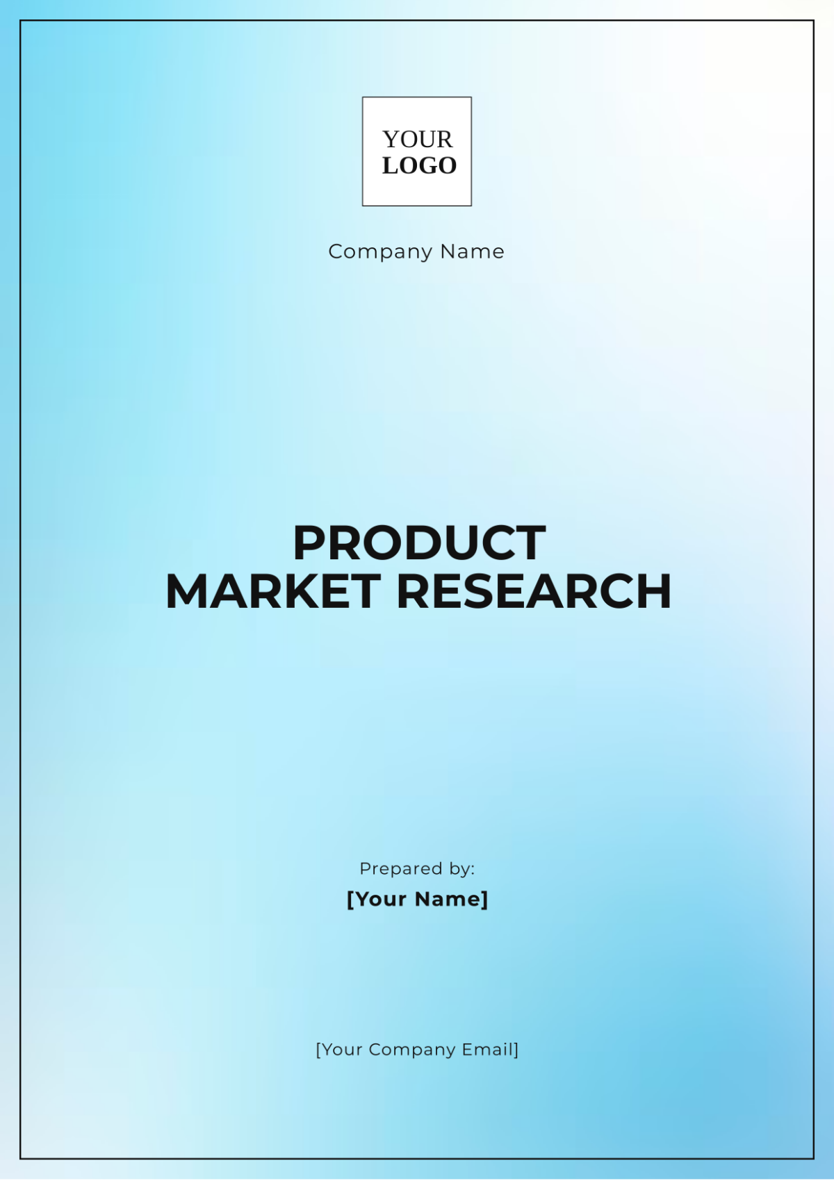 Product Market Research Template