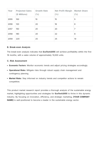 Free Product Market Research Template to Edit Online