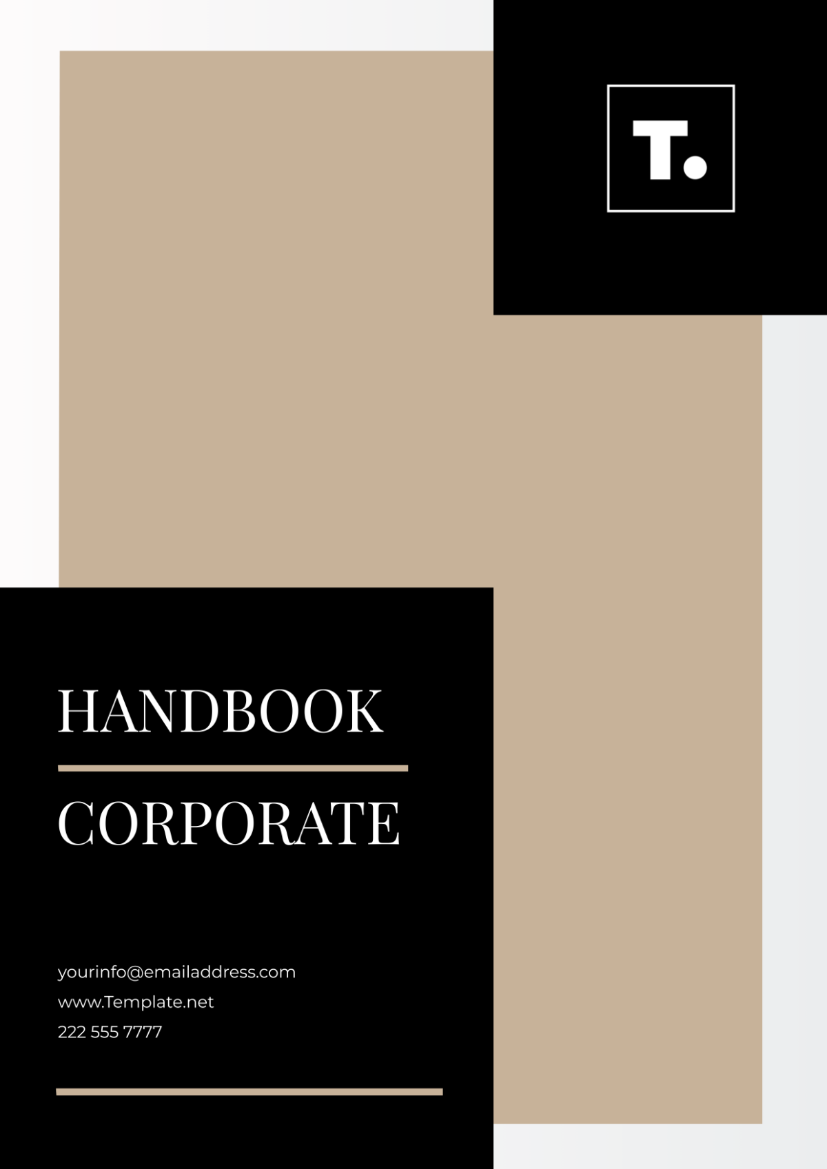 Handbook Corporate Cover Page Template