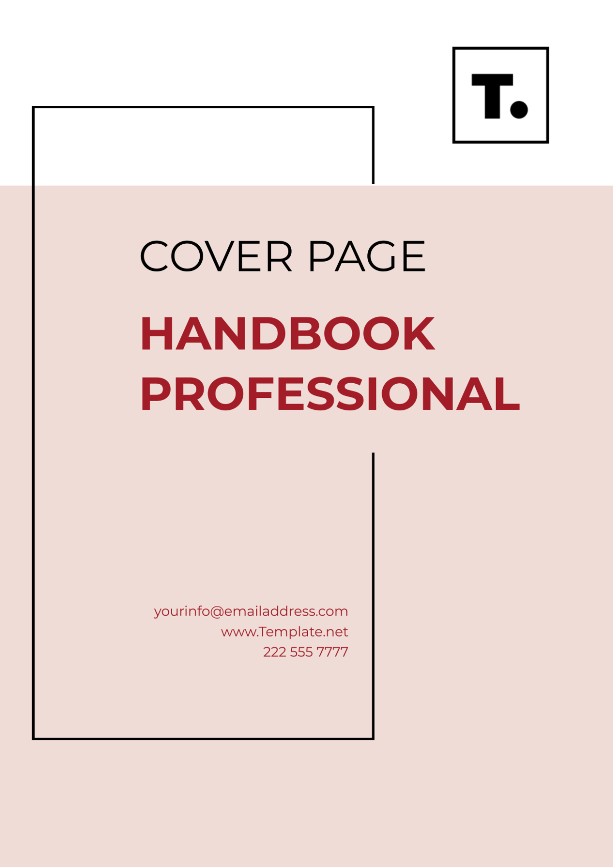 Handbook Professional Cover Page