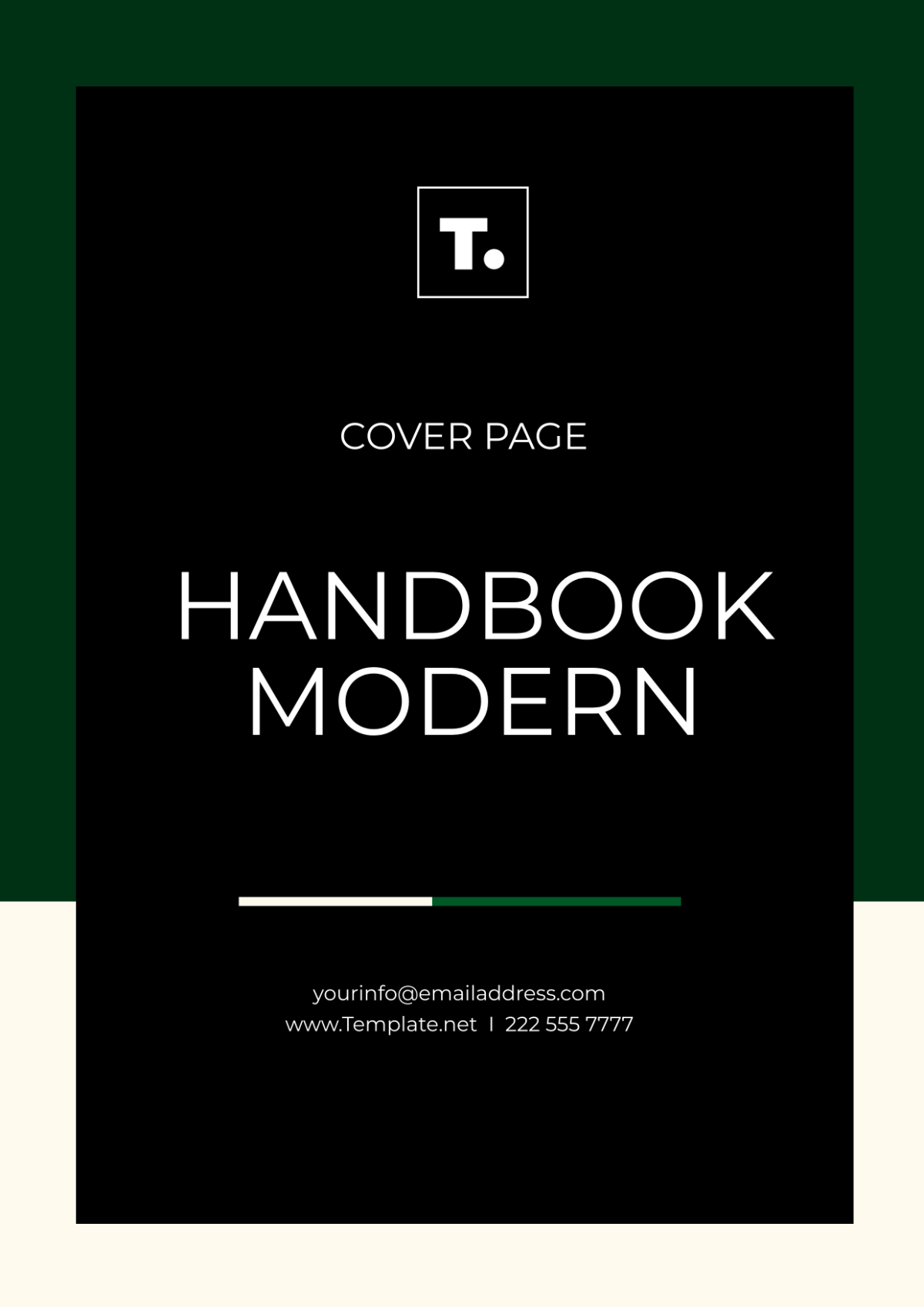 Handbook Modern Cover Page