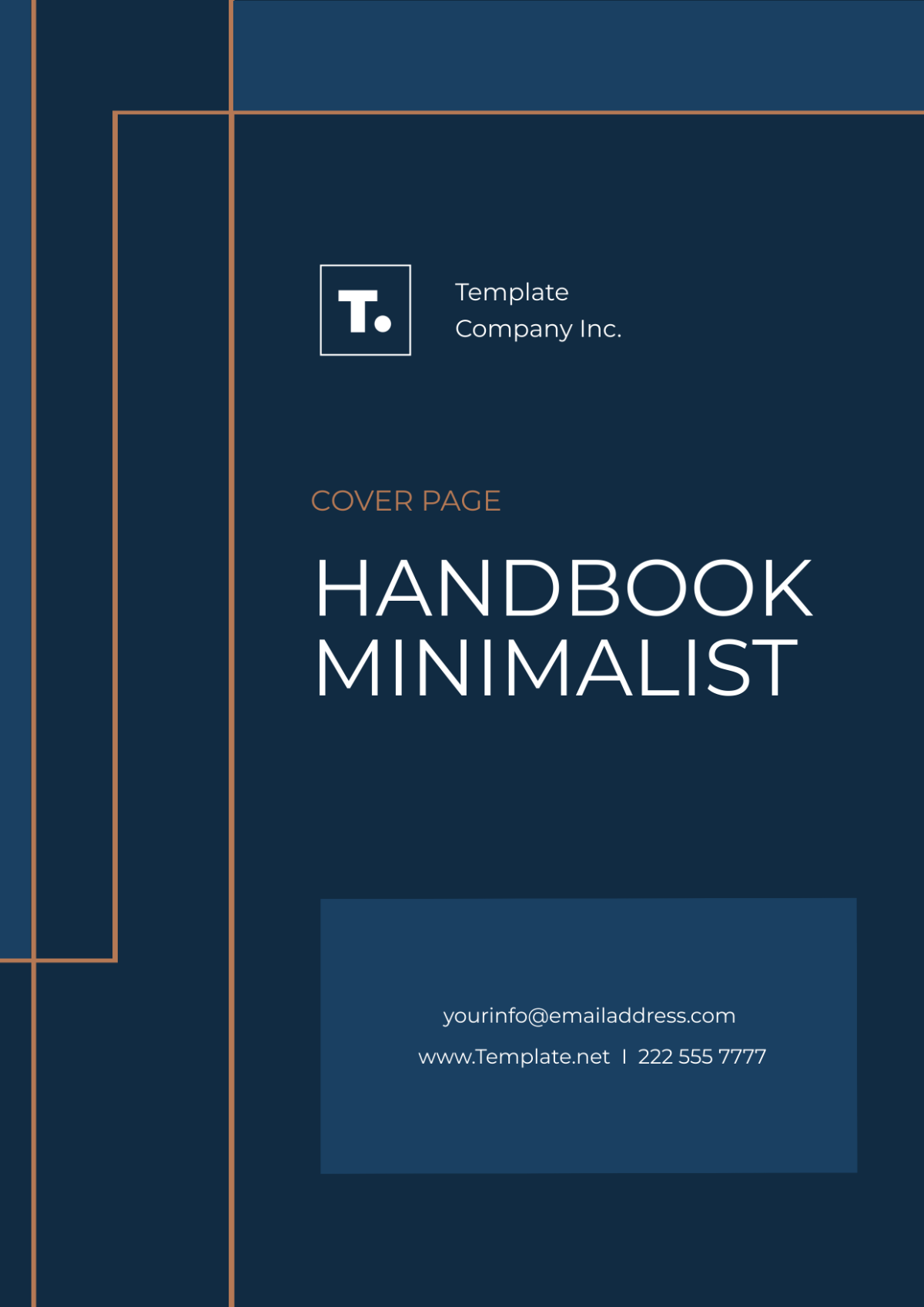 Handbook Minimalist Cover Page Template