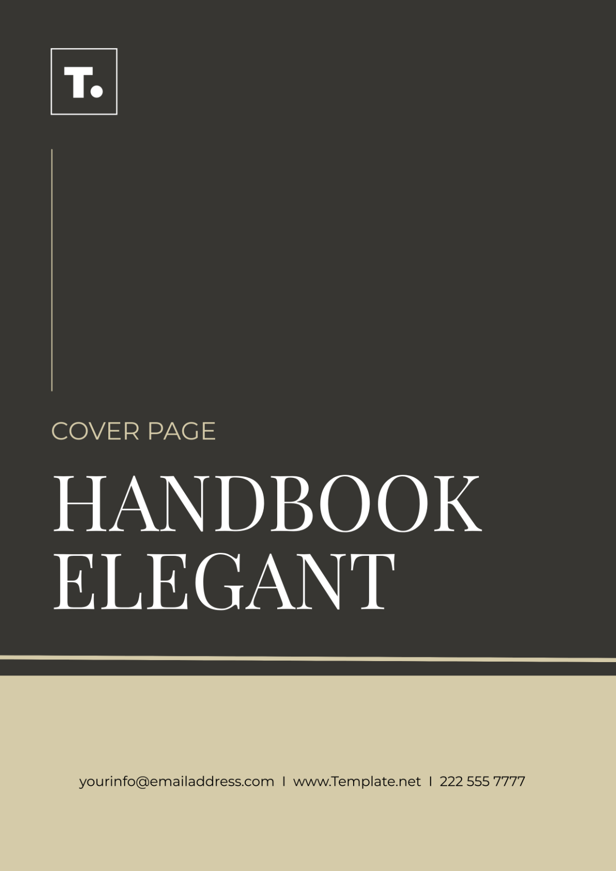 Handbook Elegant Cover Page Template