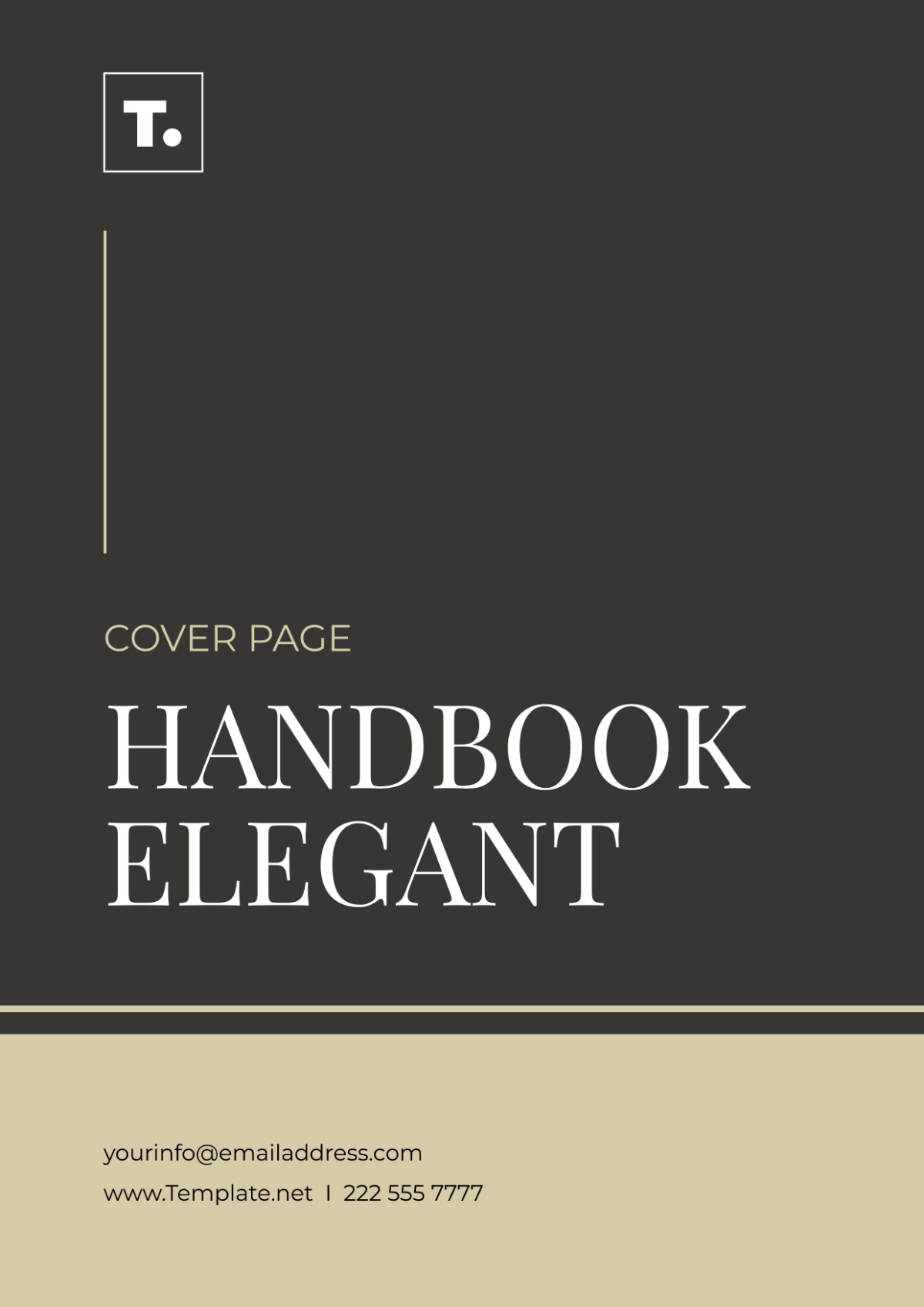 Handbook Elegant Cover Page