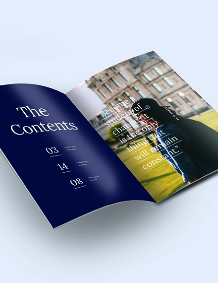 Modern College Magazine Template Indesign Word Apple Pages Publisher 8284