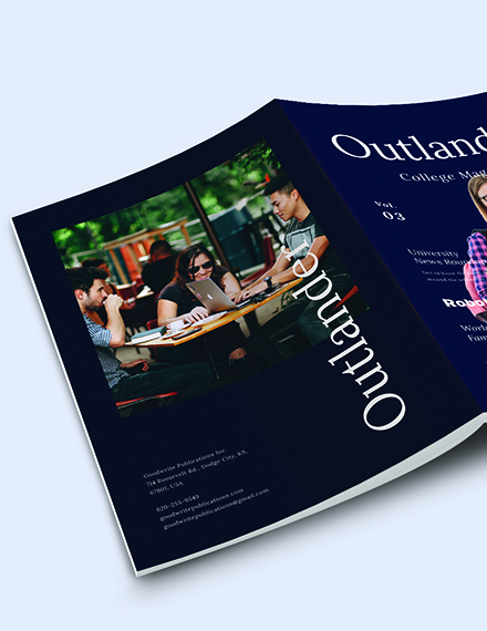 Modern College Magazine Template Indesign Word Apple Pages Publisher 3508