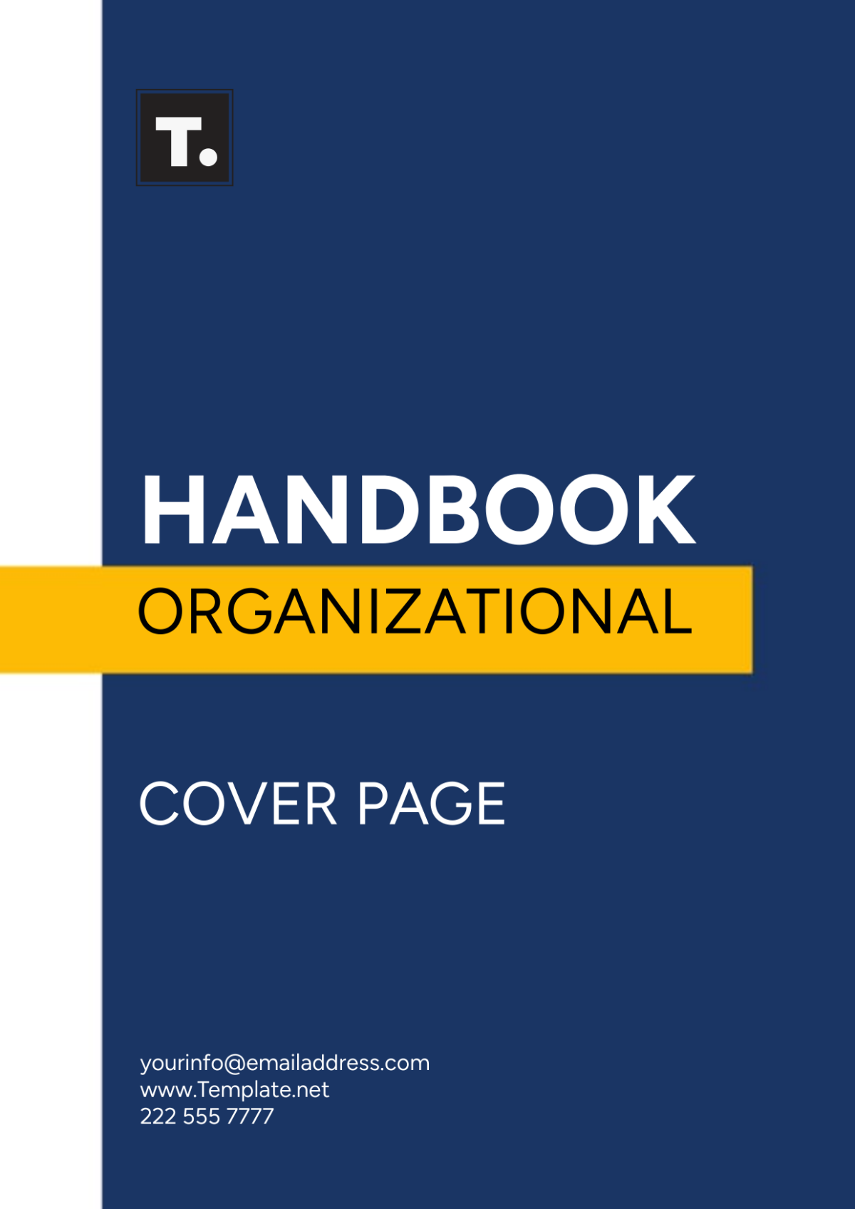 Handbook Organizational Cover Page