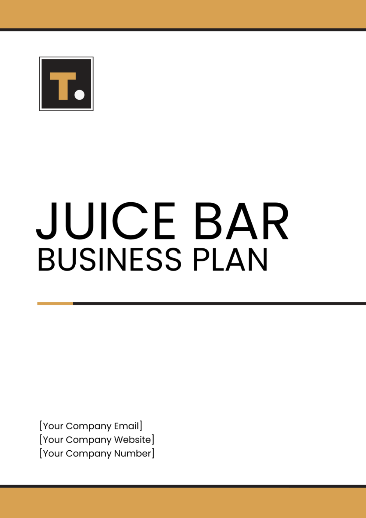 Juice bar Business Plan Template - Edit Online & Download