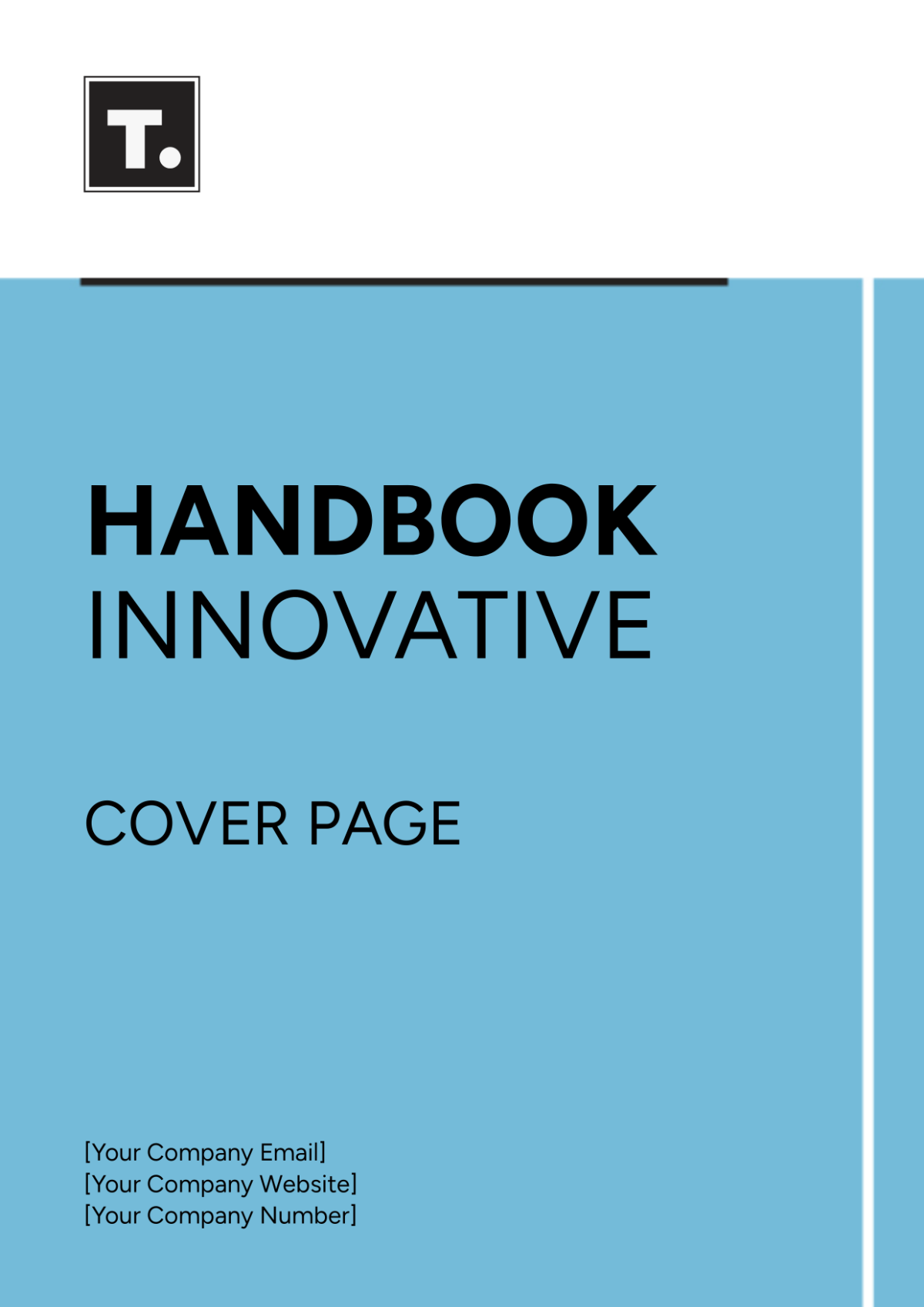 Handbook Innovative Cover Page Templates - Edit Online & Download ...