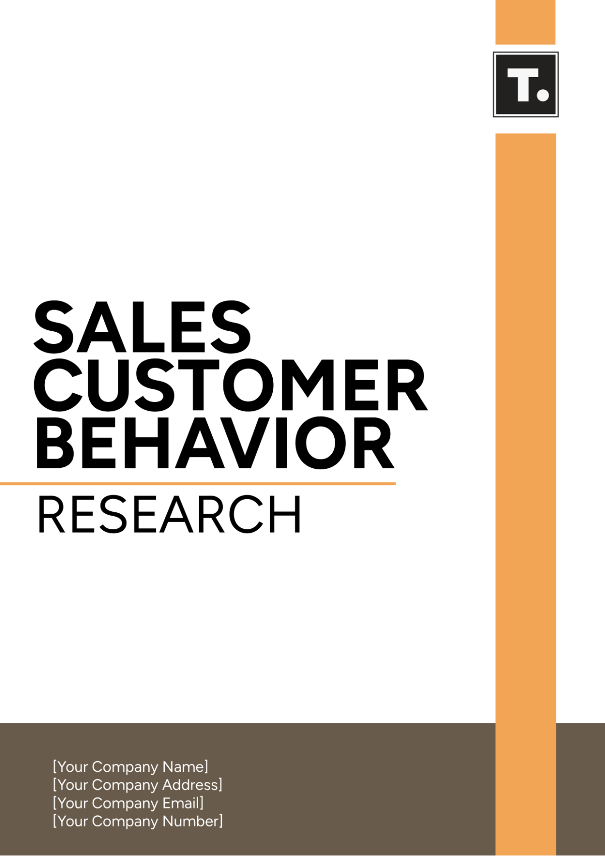 Sales Customer Behavior Research Template - Edit Online & Download