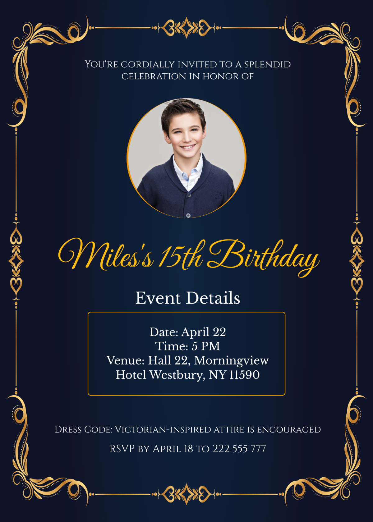 Victorian Birthday Invitation