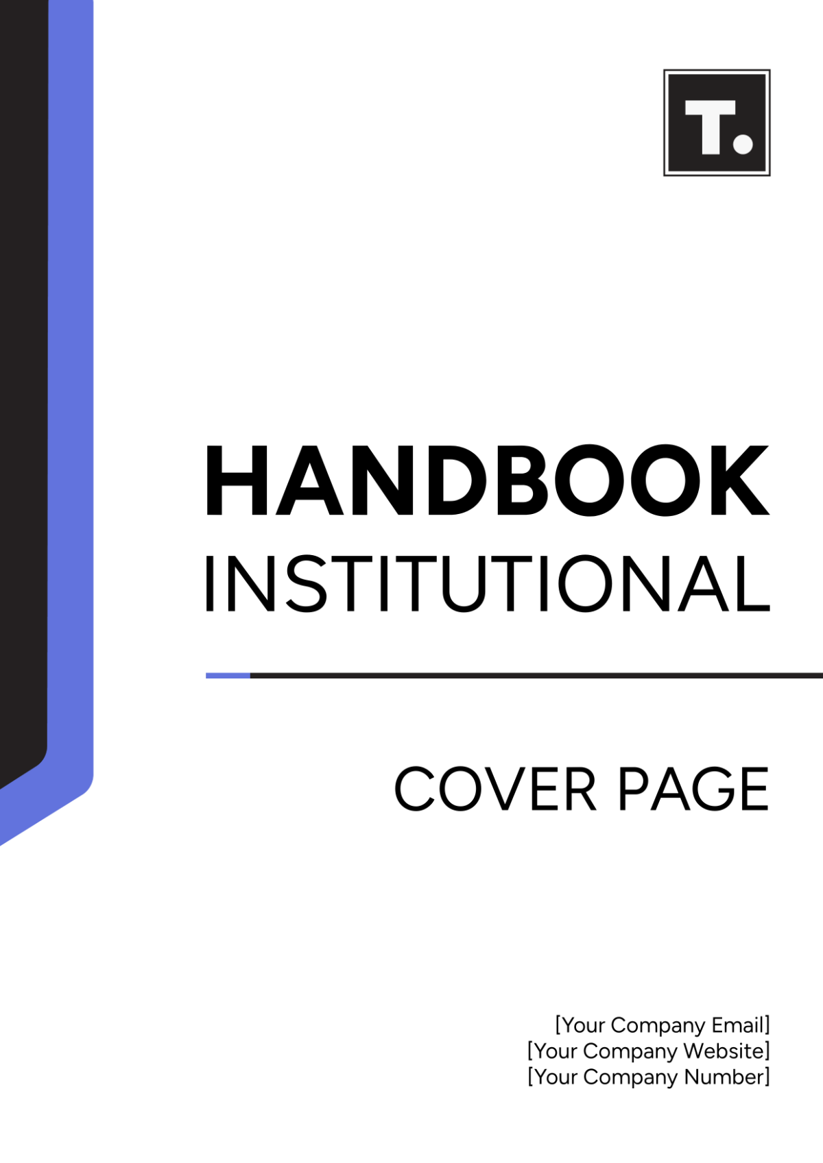 Handbook Institutional Cover Page