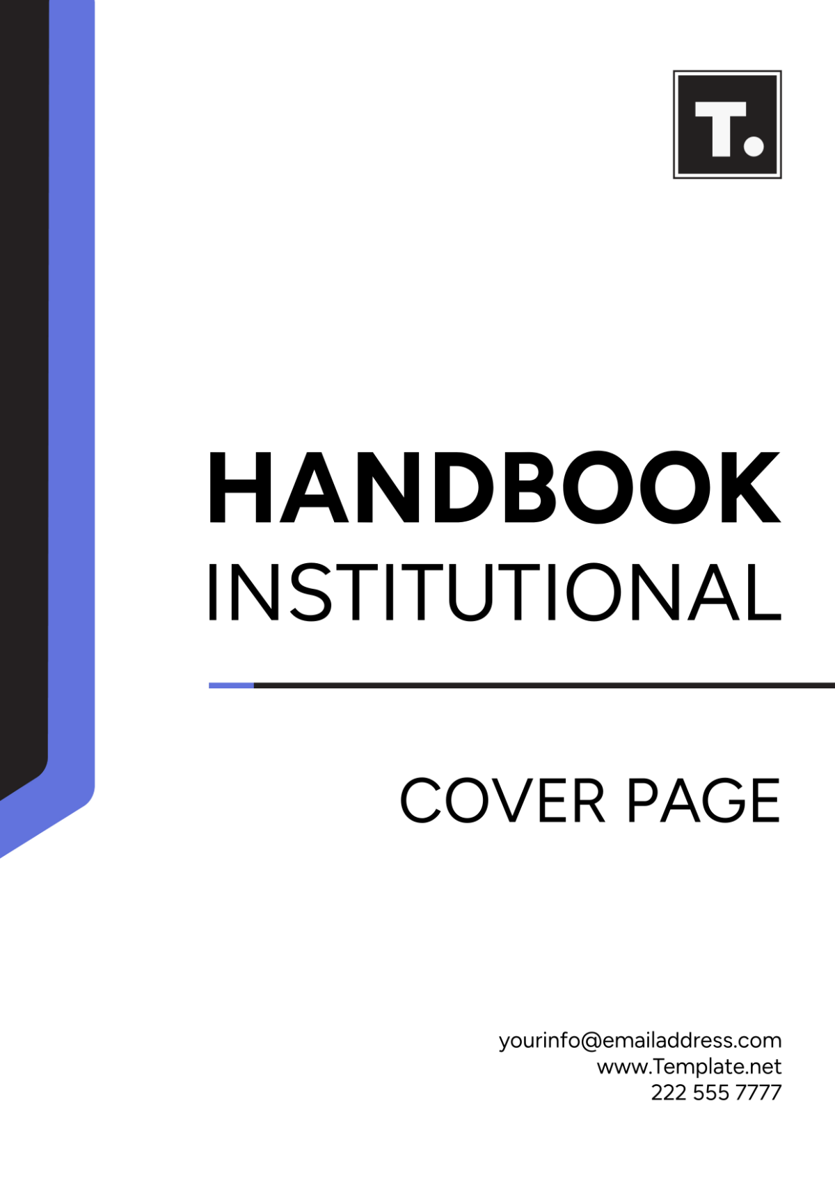 Handbook Institutional Cover Page