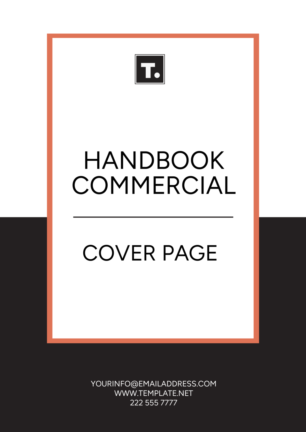 Free Handbook Commercial Cover Page Template