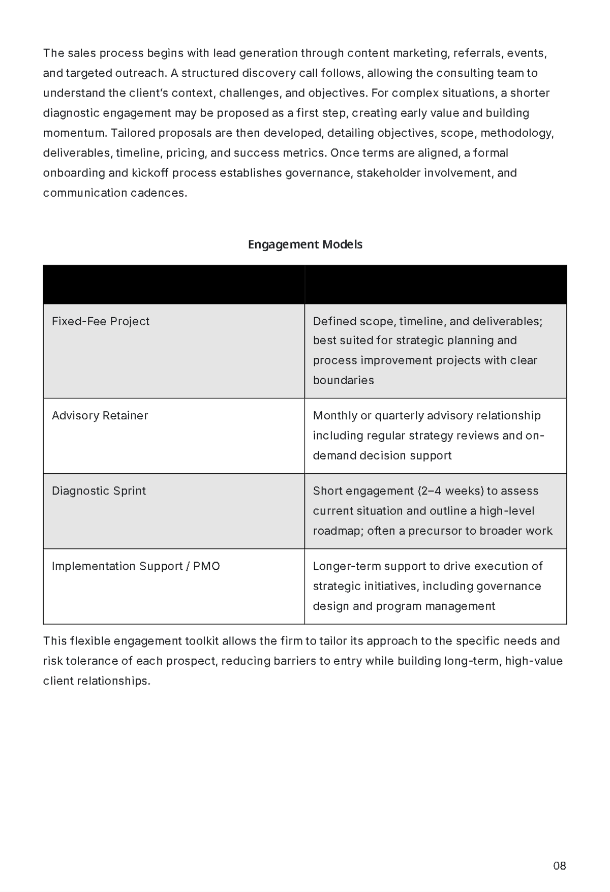 Free Consulting Business Plan Template to Edit Online