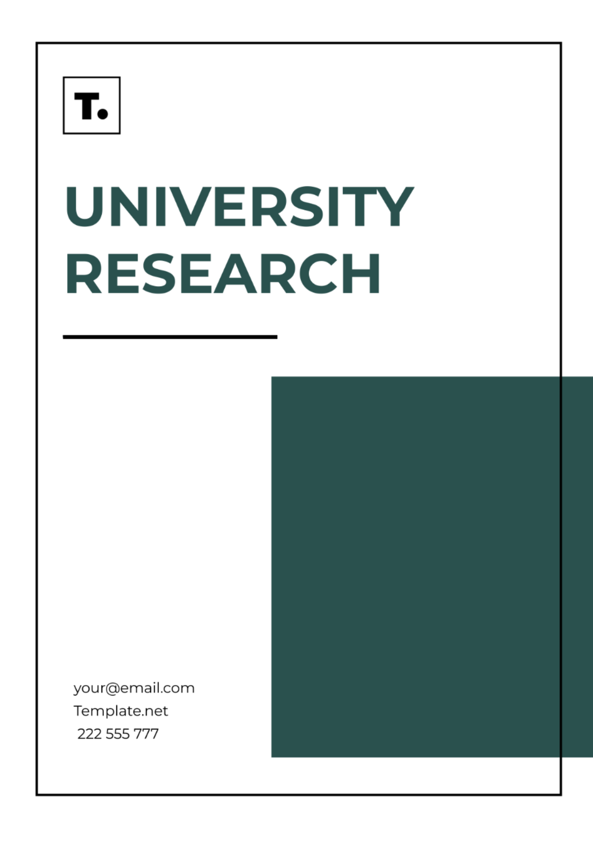 Free University Research Template