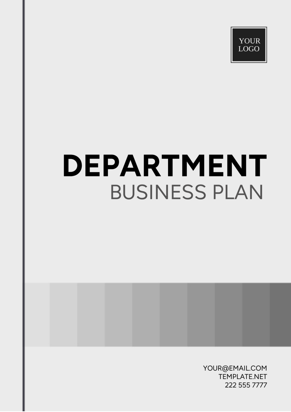 Department Business Plan Template