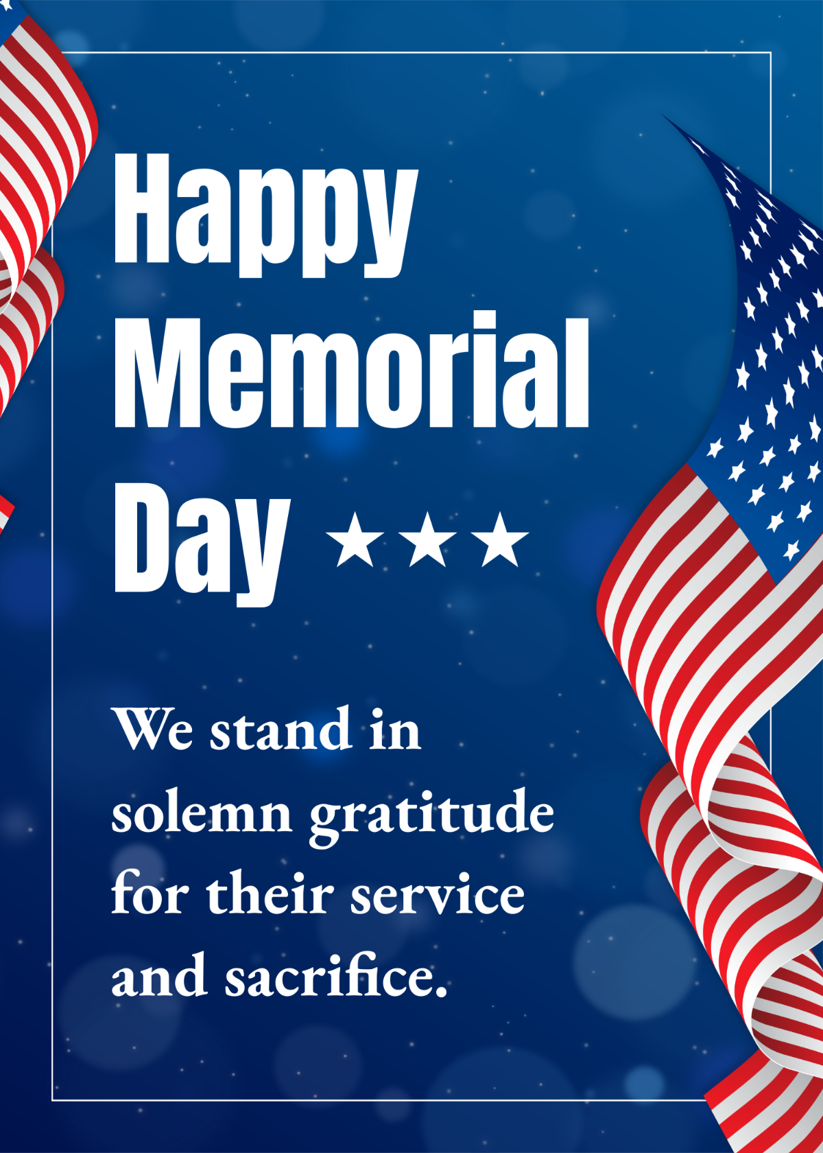 Happy Memorial Day Message Template