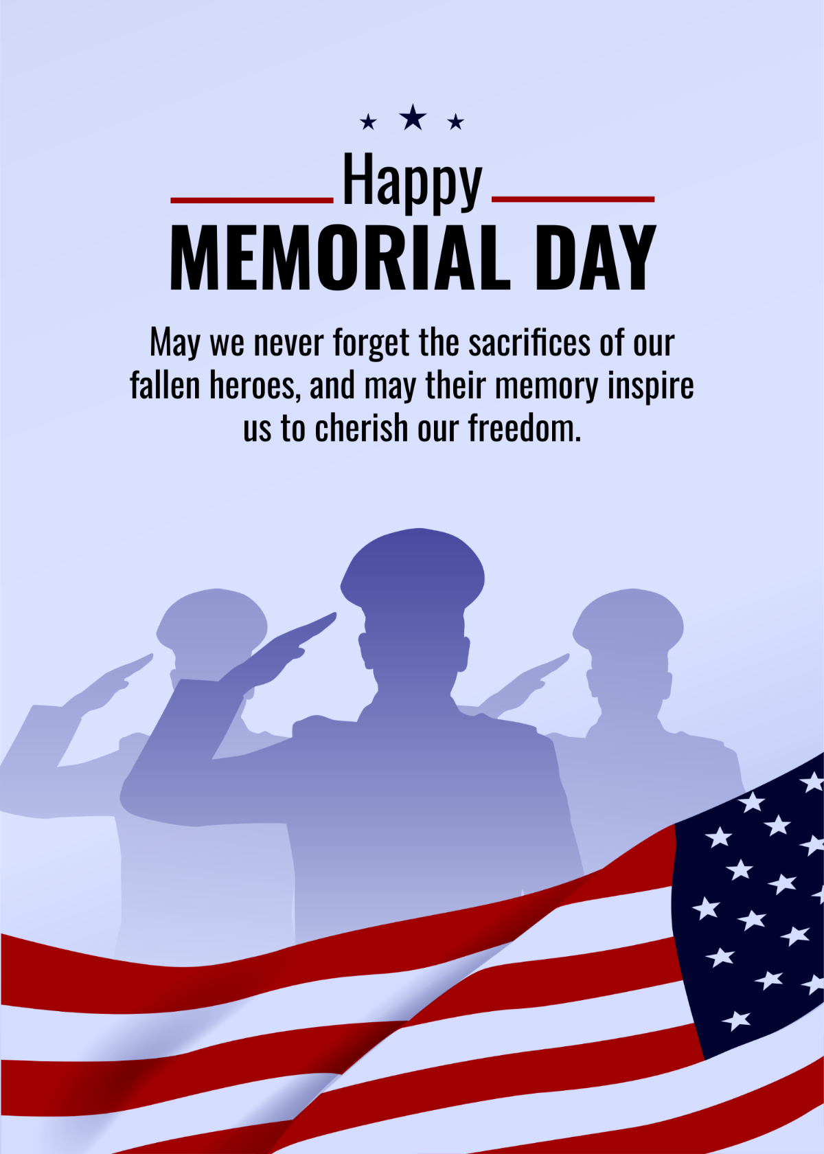 Happy Memorial Day Wishes Template