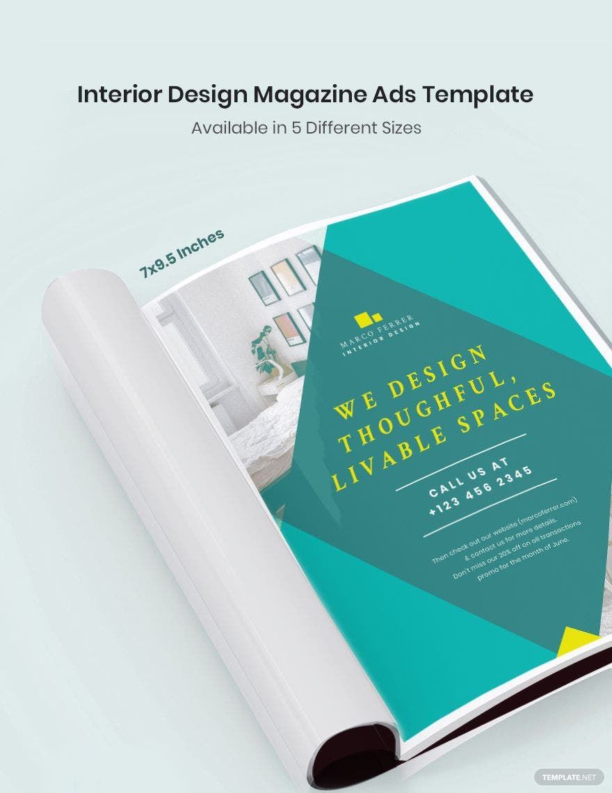 Interior Design Magazine Ads Template