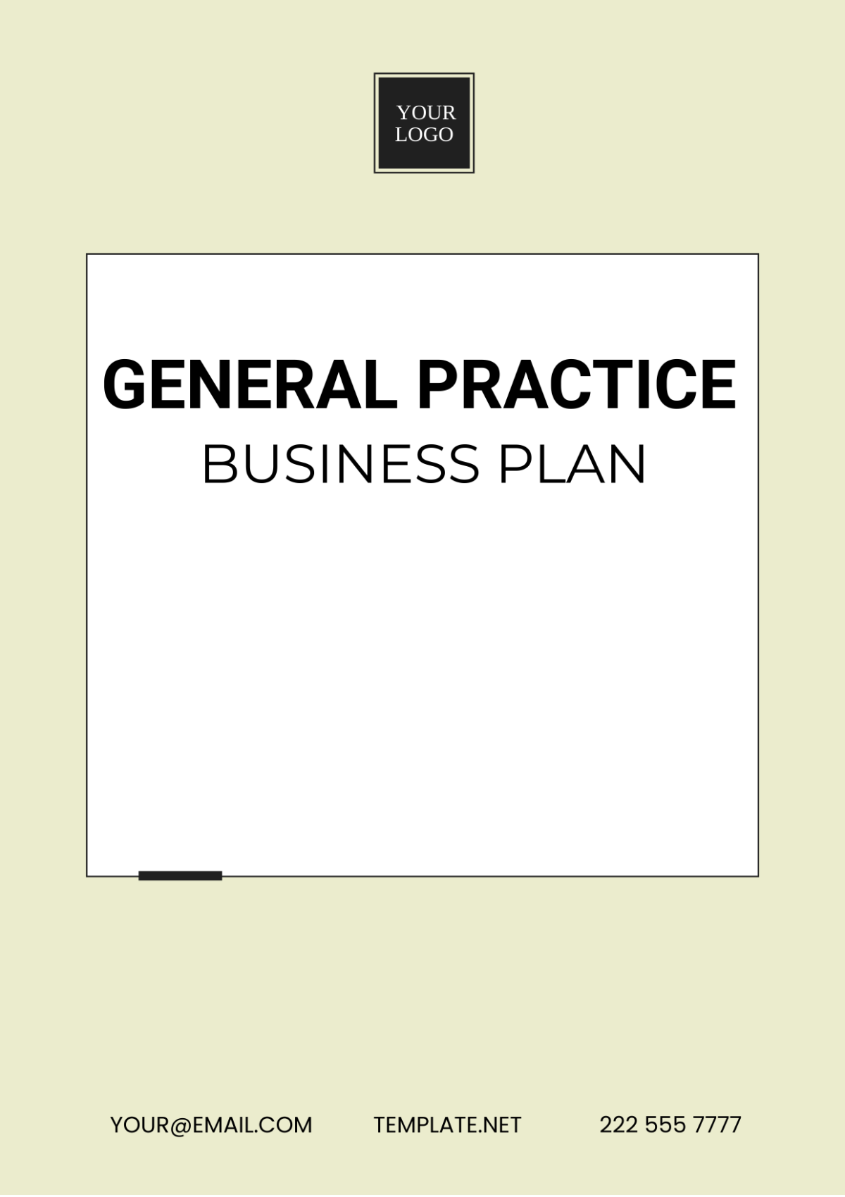 General Practice Business Plan Template