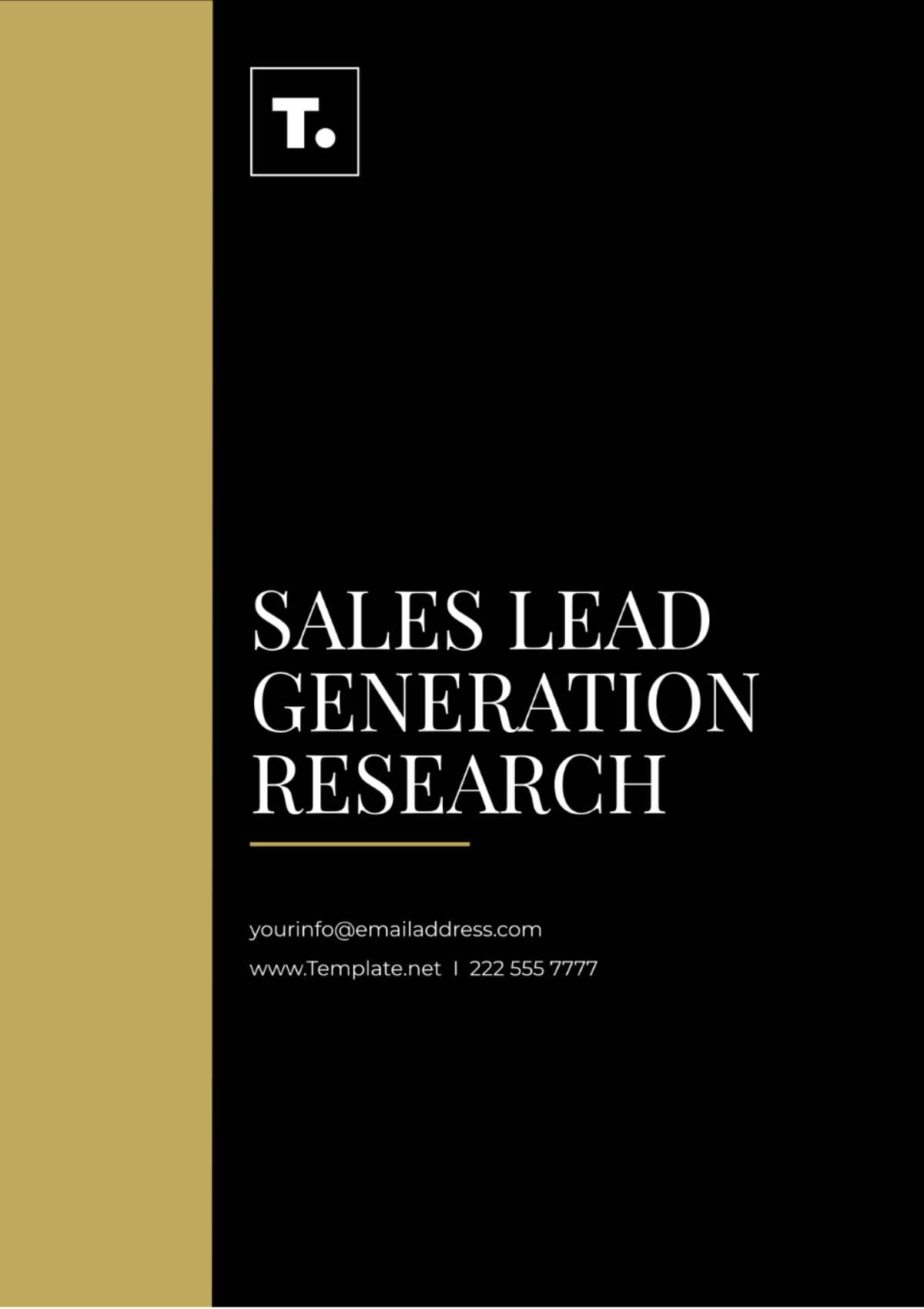 Free Sales Lead Generation Research Template
