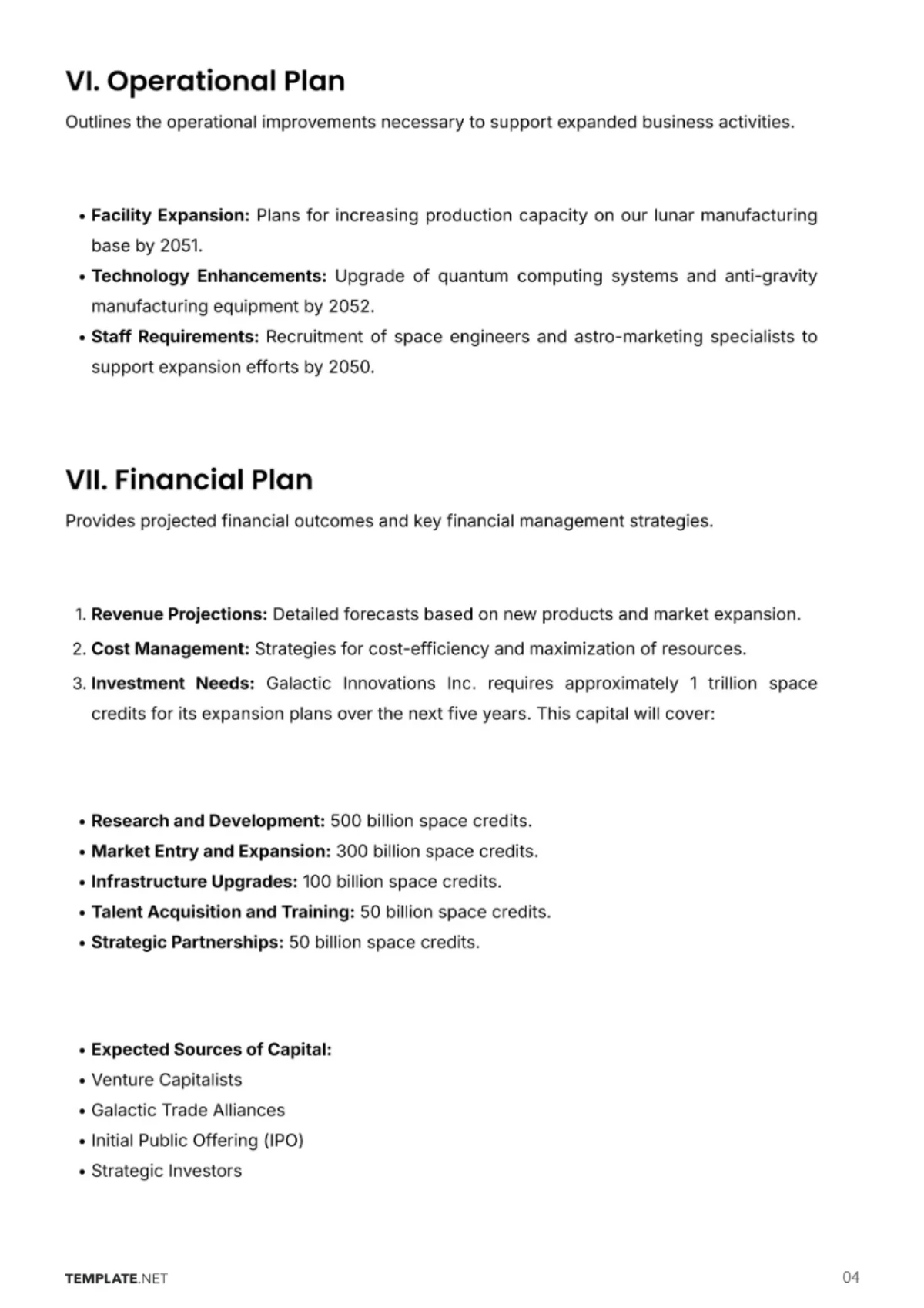 Free Printable Business Expansion Plan Template to Edit Online
