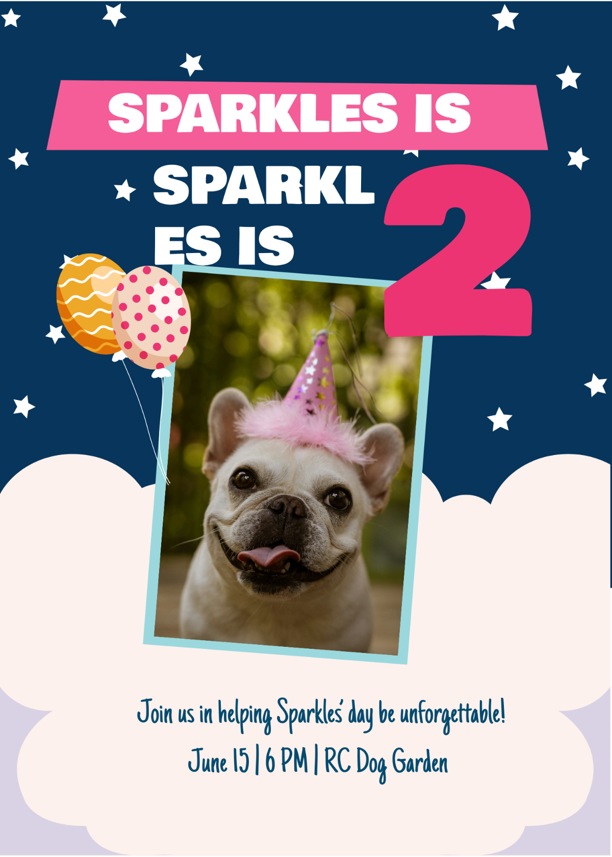Free Dog Birthday Invitation Template