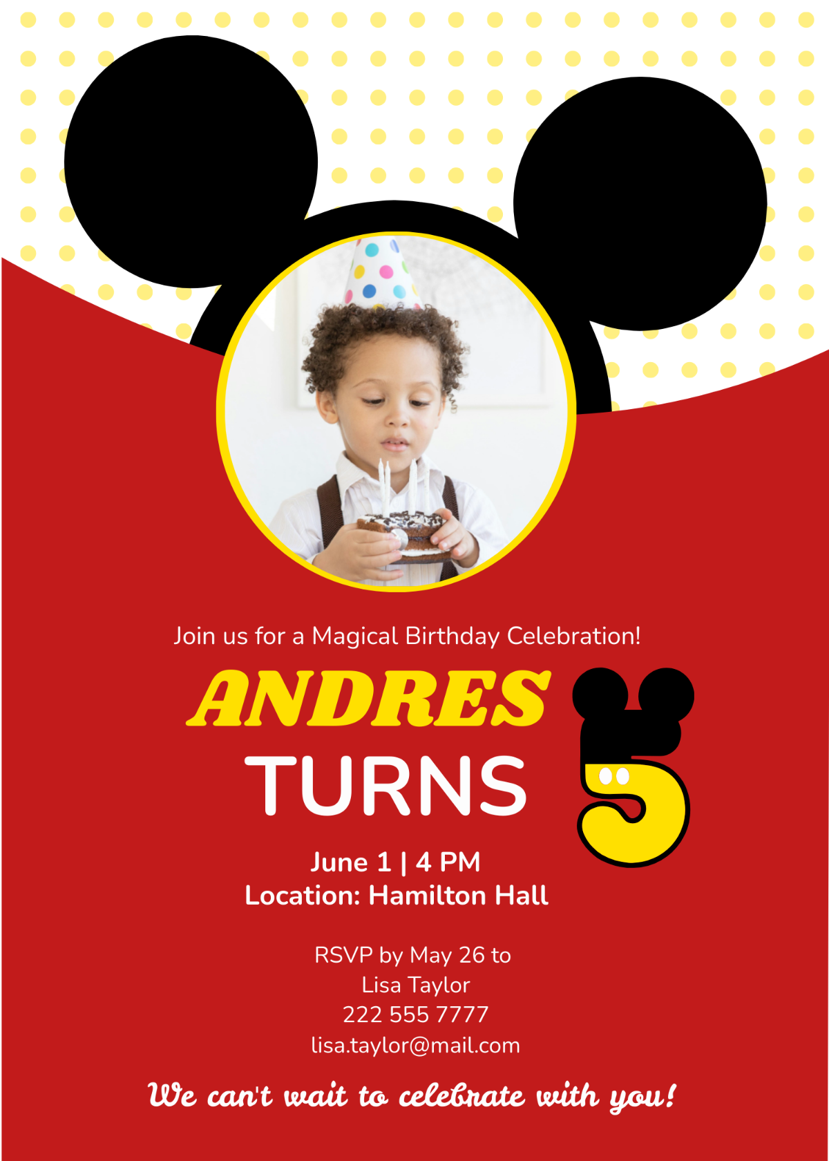 Mckey Mouse Nspred Brthday Party Nvtatons