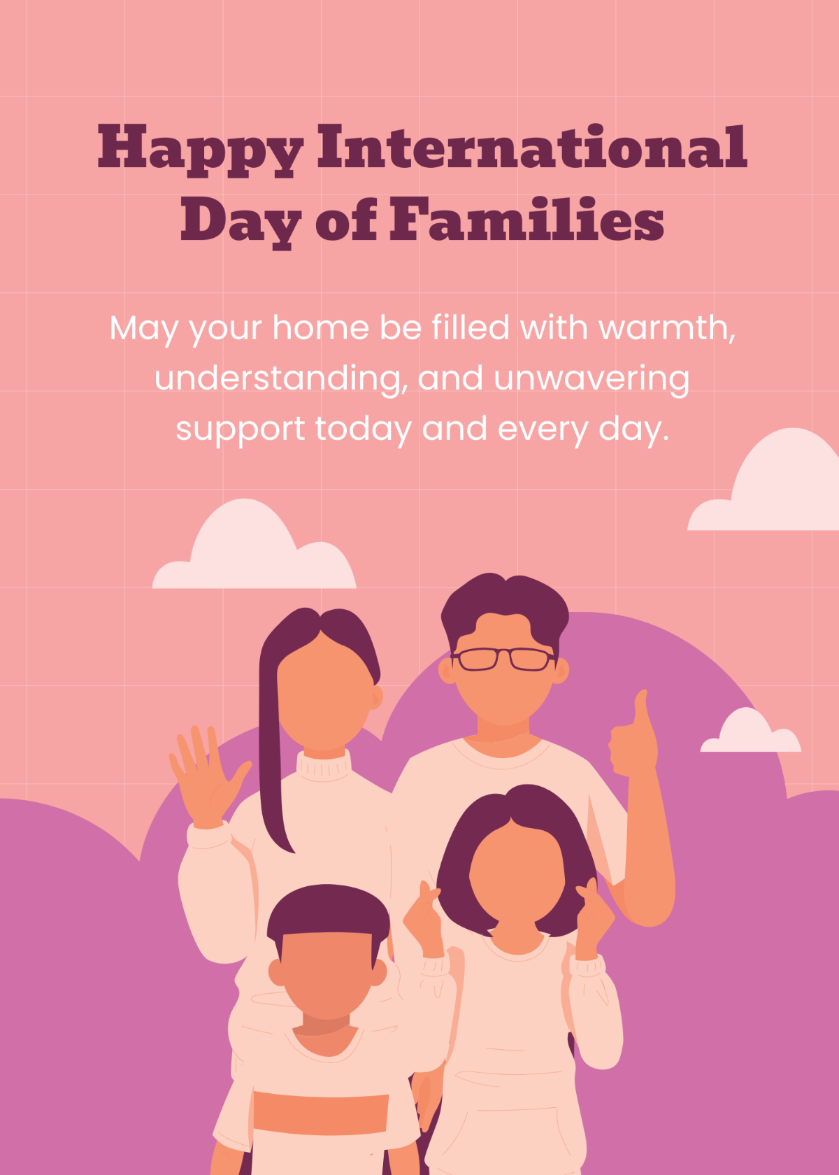 International Day of Families Wishes Template