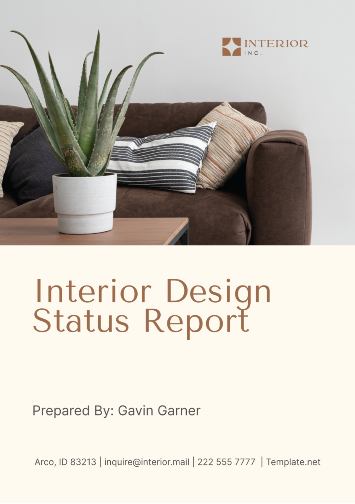 Interior Design Status Report Template