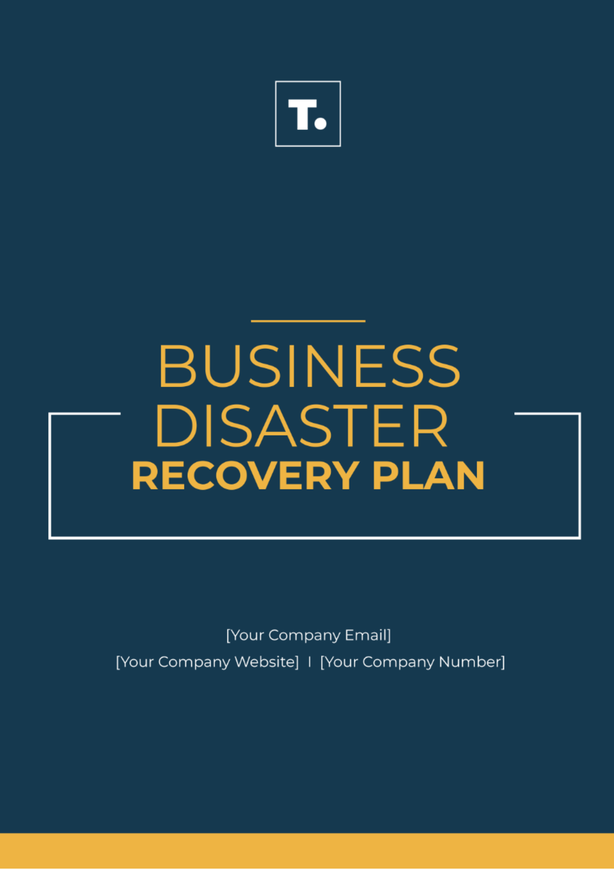 Business Disaster Recovery Plan Template - Edit Online & Download