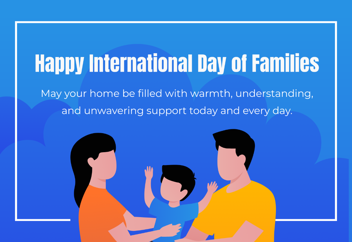 Free International Day of Families Cards Template