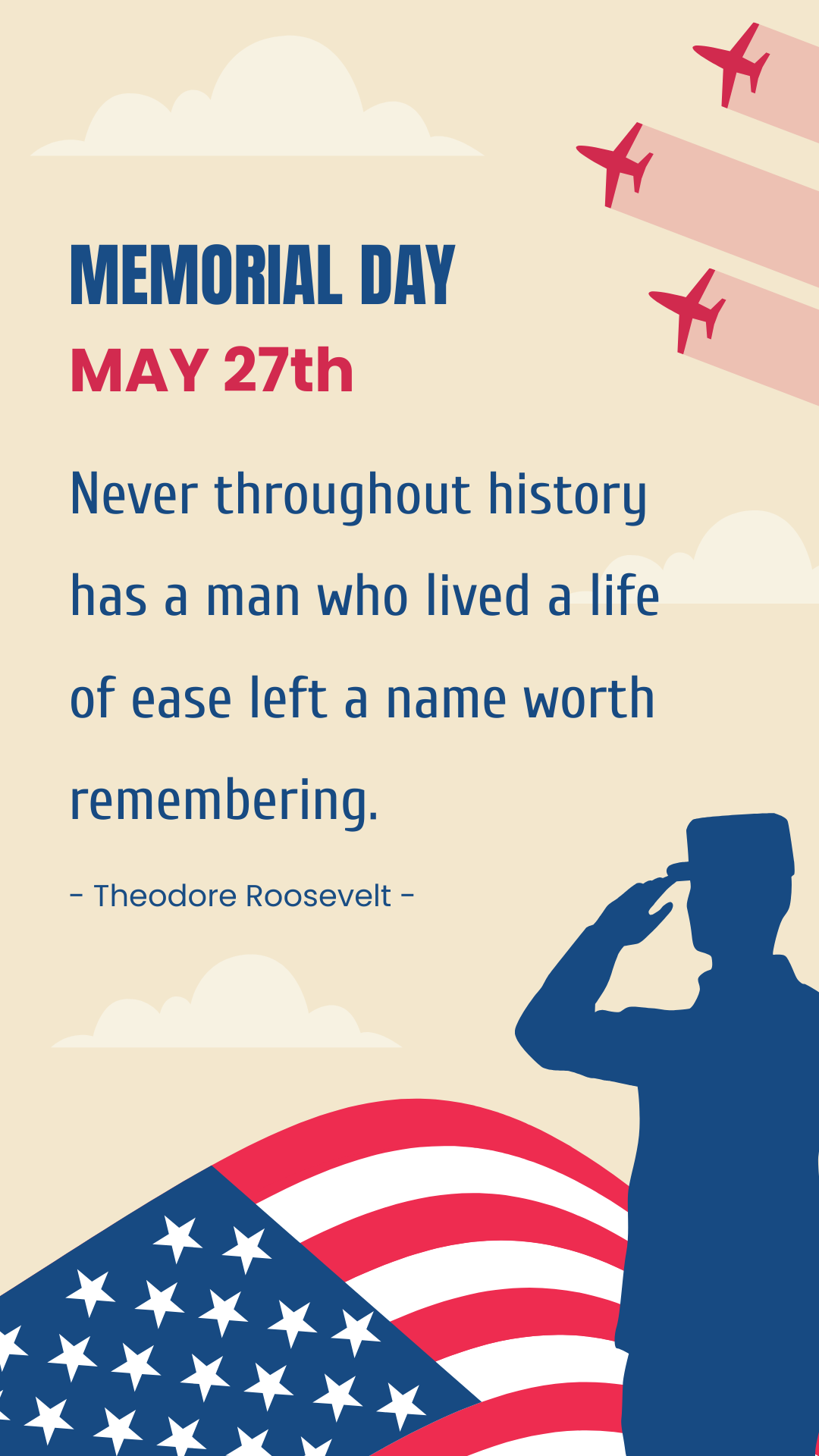 Memorial Day Remember Quotes Template