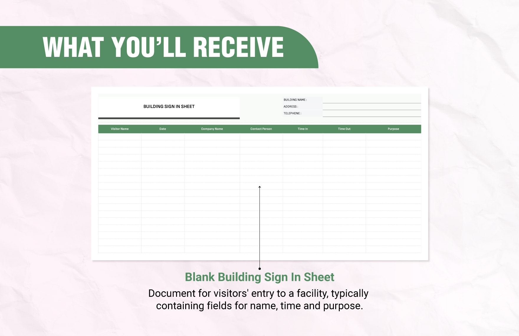 Building Sign in Sheet Template