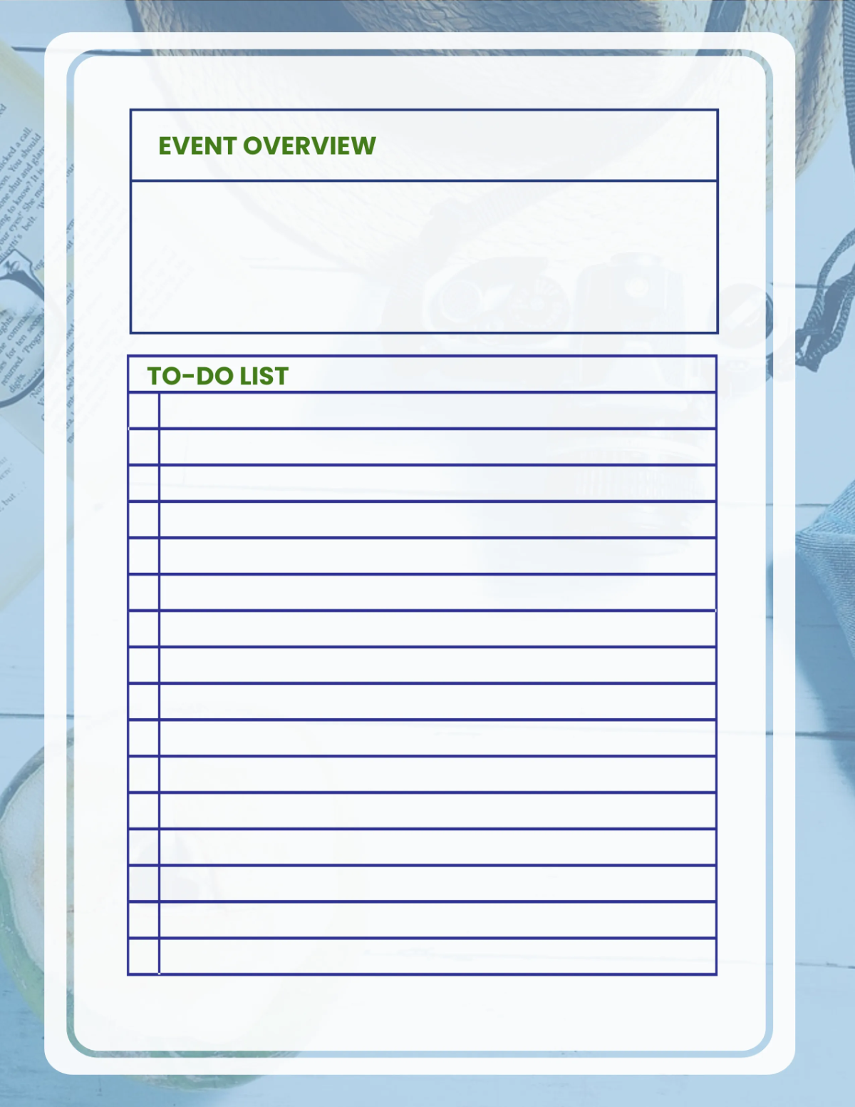 Free Travel Agency Event Planner Template to Edit Online