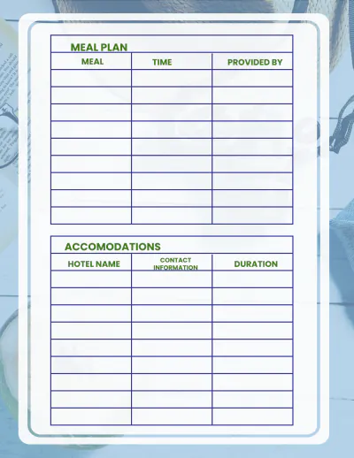 Free Travel Agency Event Planner Template to Edit Online