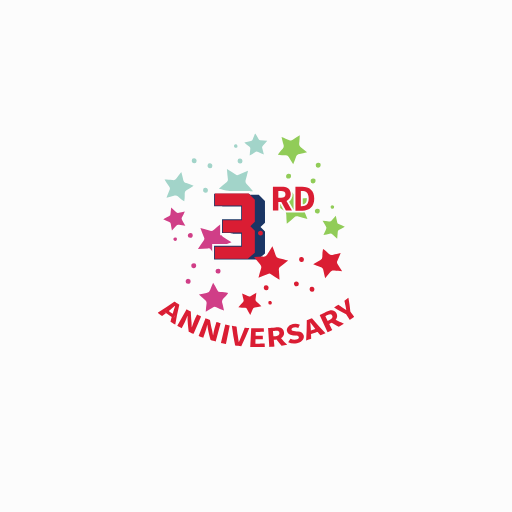 3rd Anniversary Celebration Icon