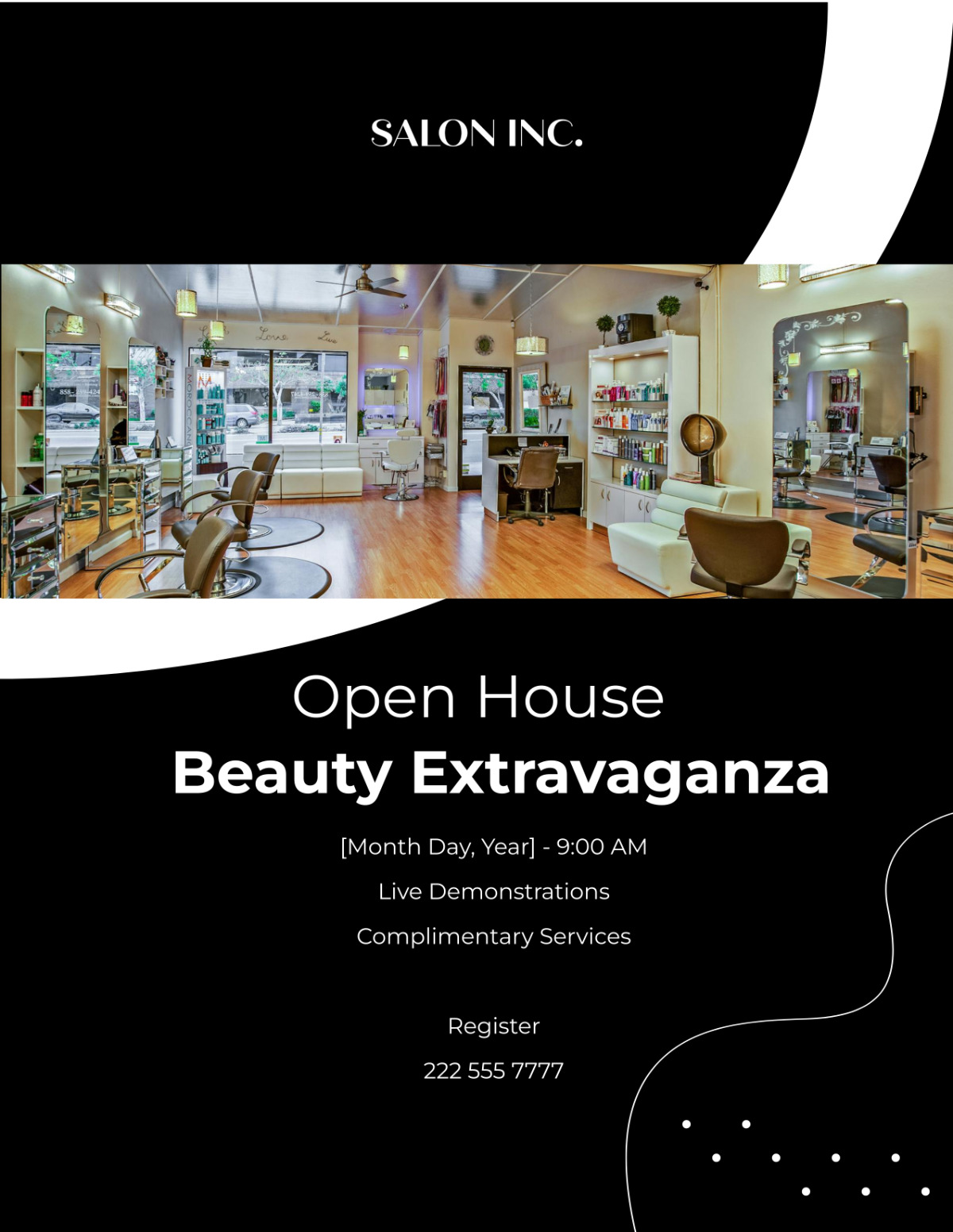Salon Open House Flyer