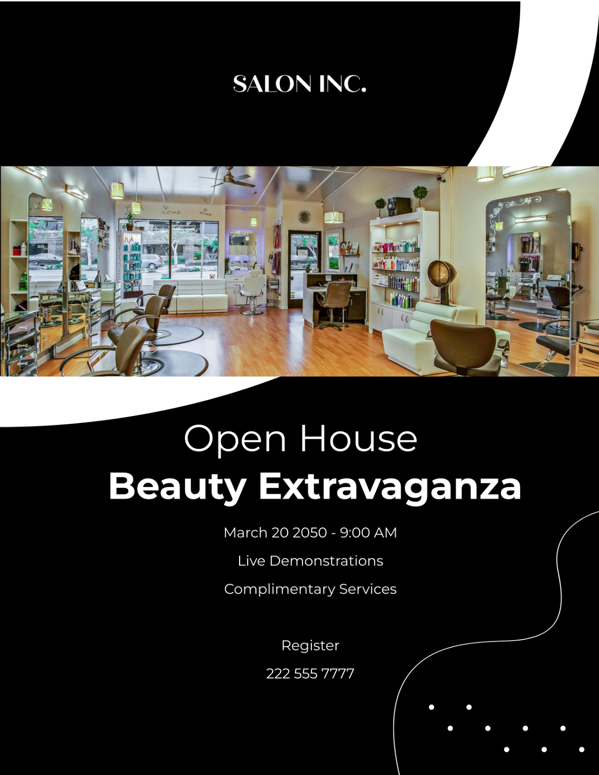 Salon Open House Flyer Template - Edit Online & Download