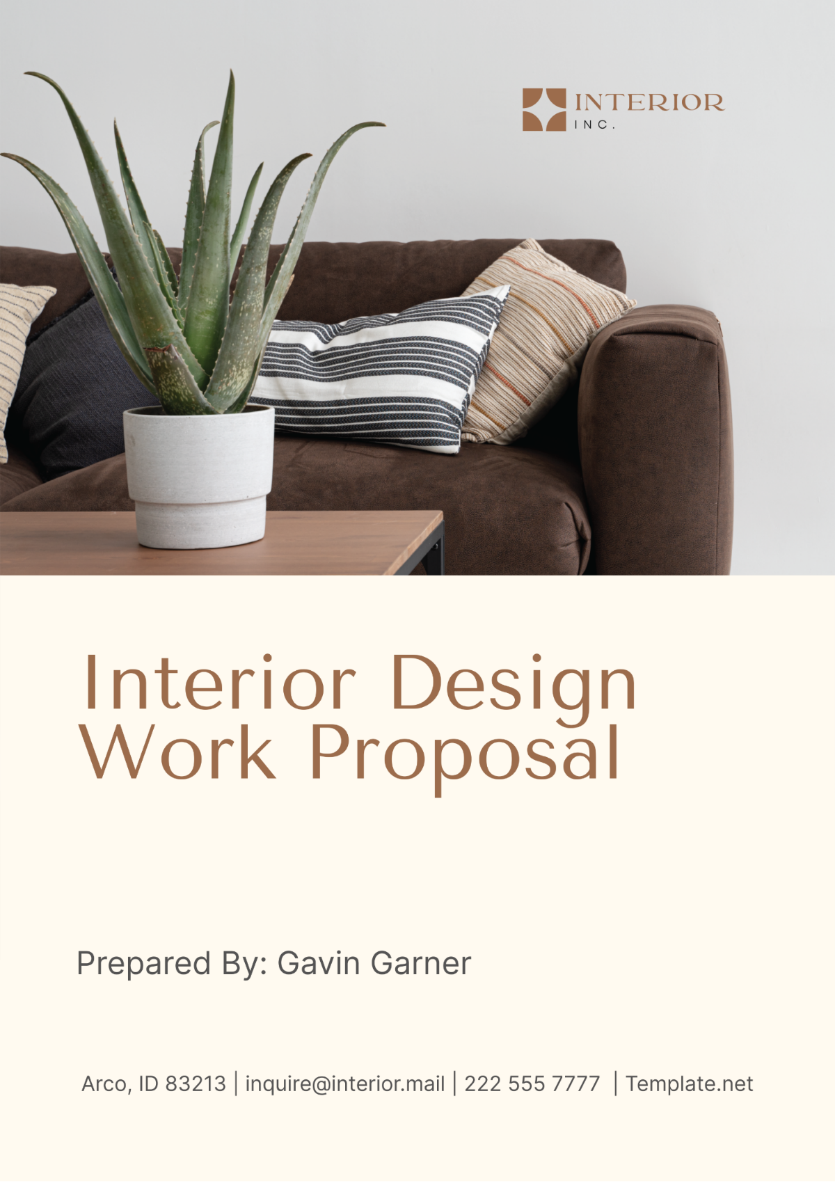 Free Interior Design Work Proposal Template