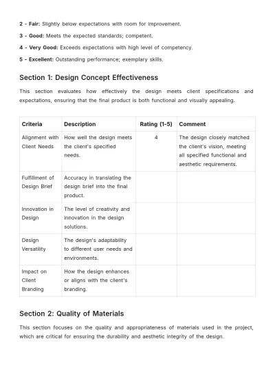 Free Interior Design Customer Satisfaction Evaluation Template to Edit Online