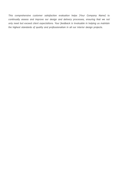 Free Interior Design Customer Satisfaction Evaluation Template to Edit Online