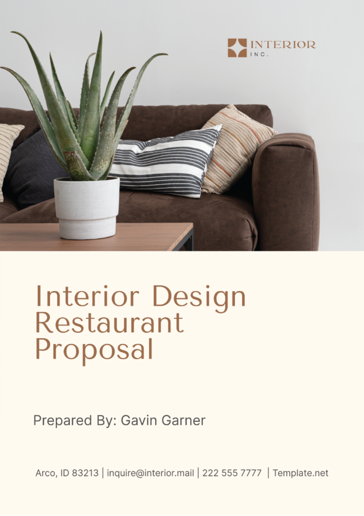 Free Interior Design Restaurant Proposal Template