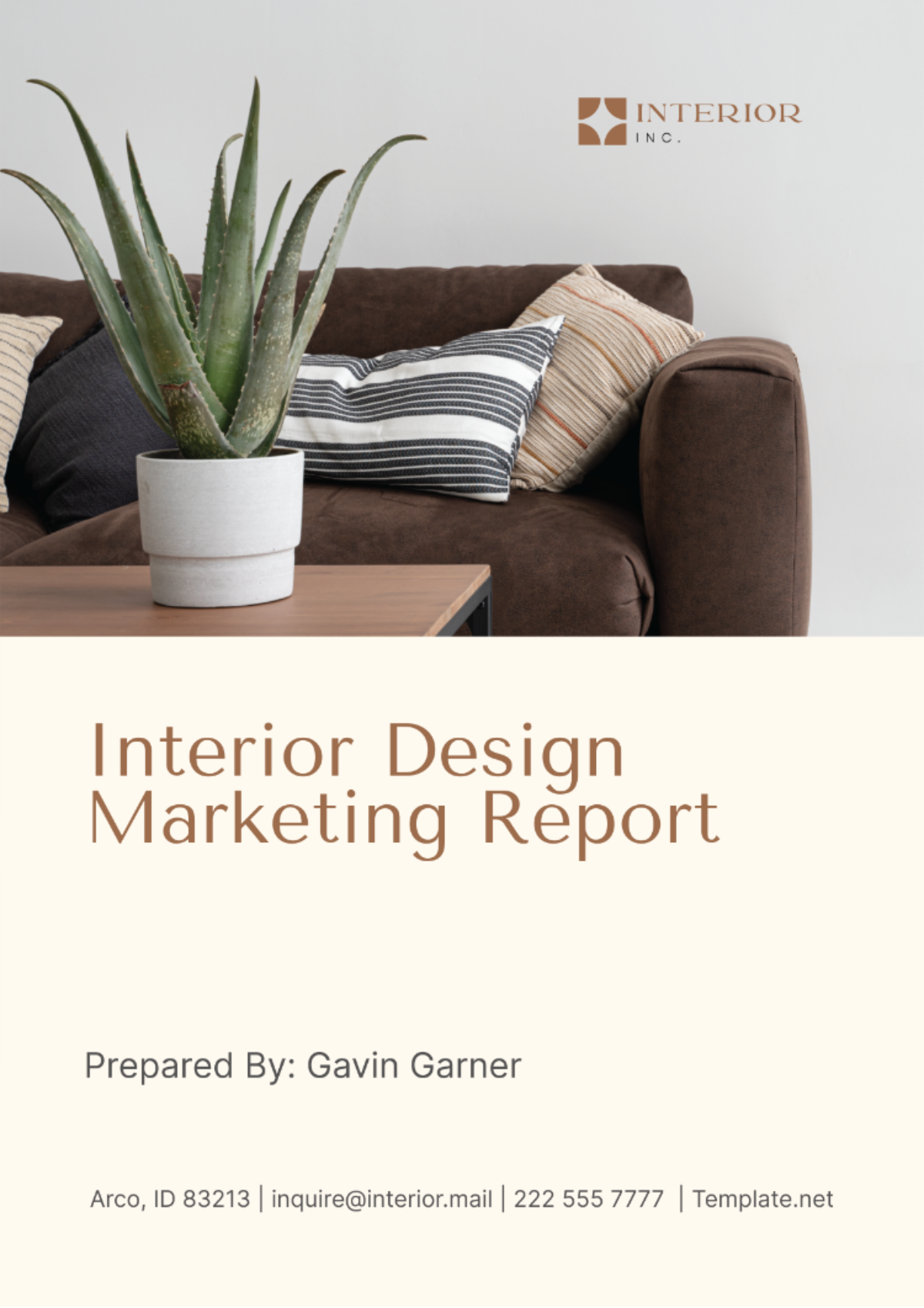Interior Design Marketing Report Template