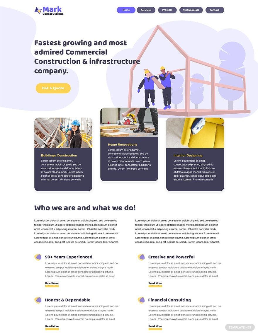 Building Company Website Template