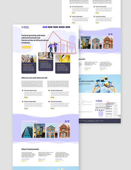 Building Company Website Template HTML5 PSD Template net